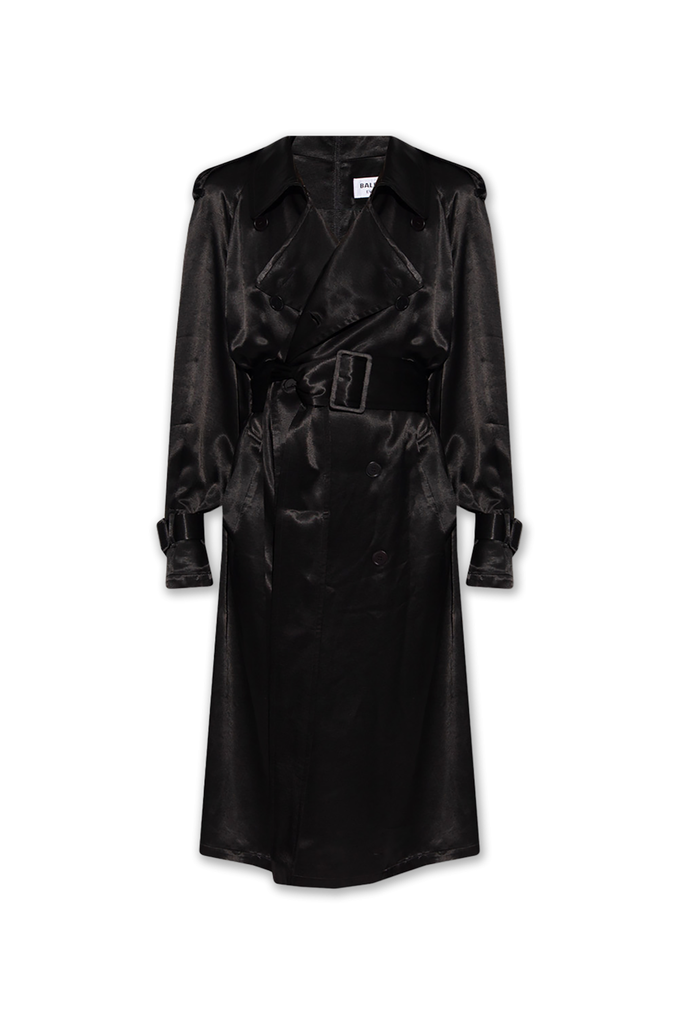 Size M Black shops Satin Baroque Trench